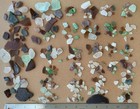 323 Pc Beach Sea Glass Surf Tumbled Seaglass Craft Aqua Green Brown White Bulk
