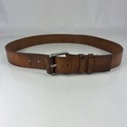 Express Design Studio Wide Brown Genuine Leather Belt - Women s Size 38
