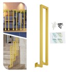 85cm Side Mount N-shaped Iron Handrail Guardrail Steps Stair Railing Hand Rail