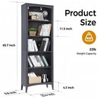 5 Tier Wooden Bookcase  65in Open Display Bookshelf For Home  Bedroom  Office