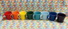 New Bright Set Of 8 Fiesta Tapered  Mugs  15 Oz Fiestaware Free Shipping