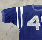 Vintage 40s 50s Champion Knitwear Football Jersey Blue Navy  48 Size Large