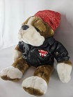 Dan Dee Collectors Choice Biker Bulldog 17  Plush Leather Jacket Stuffed Toy