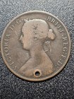 1861 Canada Nova Scotia Cent  holed   drbg