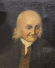Early 19th Century American Portrait Painting Of A Gentleman Period Black Frame