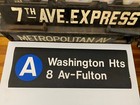 Ny Nyc Subway Roll Sign A Washington Hts 8 Av Fulton Nycta 1989 Beach Rockaway