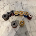 Molnlycke Thread Lot Of 9 Star Spools Variety Polyester Spun Syntet Vtg