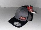 Milwaukee Tools Gridiron Gray   Black Snapback Trucker Hat Brand New W  Tags
