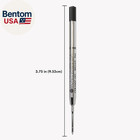 Usa Capless Ceramic Gel Refills To Fit Parker Ballpoint Pens  Broad Point  Black