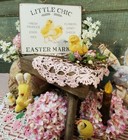 Primitive Antique Vintage Shabby Style Little Chic Easter Market Canvas Sign