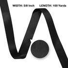 Double Faced Black Satin Ribbon 5 8 Inch    100 Yards Satin Ribbon Ideal For G   