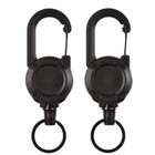 Heavy Duty Retractable Carabiner Car Key Chain Badge Holder Steel Cord Keychain