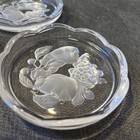 Val St Lambert Brussels Fruit Intaglio 3       Coasters Set Of 3