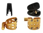 Eastern Music Soprano Alto Tenor Saxophone Hard Rubber Mouthpiece Metal Ligature