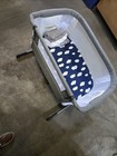 Baby Delight Bedside Sleeper Breathable Mesh Side Portable Gray White