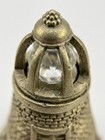 Vintage Pewter Lighthouse Thimble With Sparkling Crystal Top Collectible