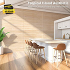 Natural Bamboo Wall Panel For Interior Wall Decor  Renewable Pole Wrap Wainscoti