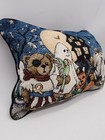 Halloween Jack O Lantern Ghosts Pumpkins Haunted House Tapestry Pillow