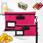 Security Money Bag With Lock Deposit Locking Cash Bank Anti Theft Lockable Purse