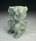 Carved Jadeite Jade Seated Figure Of Jaguar Mayan Costa Rica Pre Columbian Style