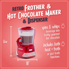Retro Frother And Hot Chocolate Maker And Dispenser  32 Oz  For Coffees  Lattes 
