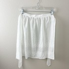 Handmade Vintage White Eyelet Apron Lace Cotton Farmhouse Cottagecore