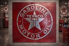   vintage Texaco Metal Sign 20x24    Handmade Aluminum Relief Garage Decor   