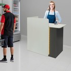 Modern Front Desk Reception Counter  Reception Desk For Salons With Led Light