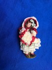 Miniature 3  Dollhouse Artisan Doll Little Girl Victorian Holiday Dress Xmas 