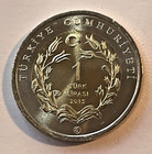 2015 Turkey 1 Lira Bimetallic Coin Desert Monitor Lizard Animal Wildlife