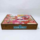 Vintage Elmo Trinket Storage Box Handcrafted Treasure Wood Box  hsu 