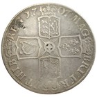 1707-e Anne Crown Great Britain Scotland 5 Shillings Large Silver Coin 1r