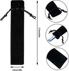 100pcs Velvet Pen Pouch Drawstring Pen Bag Single Pen Sleeve Holder For Office B