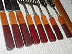 8 Pc  Flatware Cherry Butterscotch Bakelite Art Deco 2 Tone Vintage Antique
