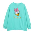 2025 Disneyland Daisy Duck Embroidered Turquoise Crewneck Sweatshirt Size M