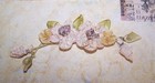 Art Deco Mauve cream French Ribbon Work Floral Spray - Lampshade Decoration