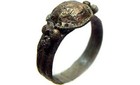 Medieval Eastern Roman Byzantine Macedonia Faux Gemstone Bronze Ring Ad800 Sz 9