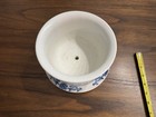 Vintage Chinese Porcelain Blue And White Lotus Flower Planter W matching Saucer