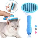 Self Cleaning Slicker Brush Dogs Cats Pet Grooming Deshedding Hair Remover Comb