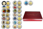          Canada Toonie  2 Dollar Coin Set  Collection Red Wood Case Box  2017-2026