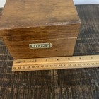 Vintage Wood Recipe Box  Mcm