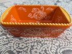 Temptations By Tara Mini 12 Oz Mini Loaf Pan Orange Pumpkin Fall  Nib