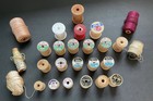 Lot Of Vintage Wooden Sewing Thread Spools