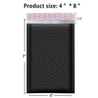 000 4x8  4x7  Poly Bubble Padded Envelopes Mailers Shipping Bags Black 50 Pcs