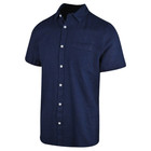 O neill Men s Woven Shirt Solid Dark Blue Chambray Pocket Short Sleeve  s08 