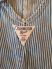 Vintage Oshkosh B gosh Railroad Stripe Overalls Usa Made Baby 18m