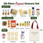 Best Choice Products Wooden Grocery Play Food Set For Kids  39-pieces