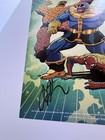 11x17 Color Print Thanos Vs The Thing   Spider-man Hand Signed Jim Starlin Fleec