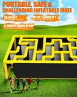 Inflatable Maze 26 5x18x6 5ft With 1200w Blower For Multiple Challenging Games