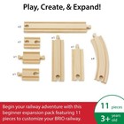 Brio World Expansion Pack Beginner - 11-piece Wooden Train Track Ys m  White  
